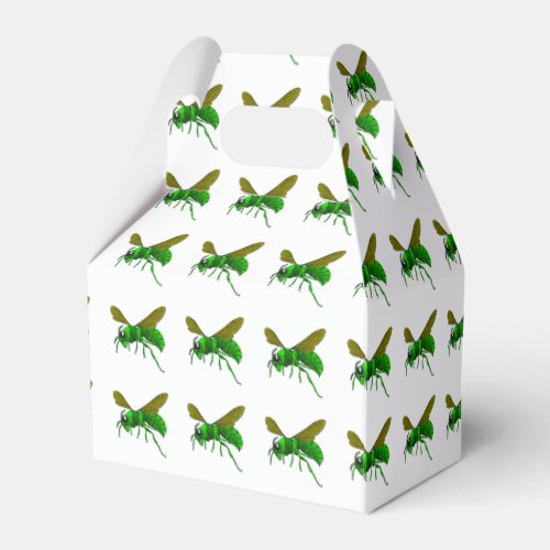 Cartoon green and lime hornet wasp bee favor boxes