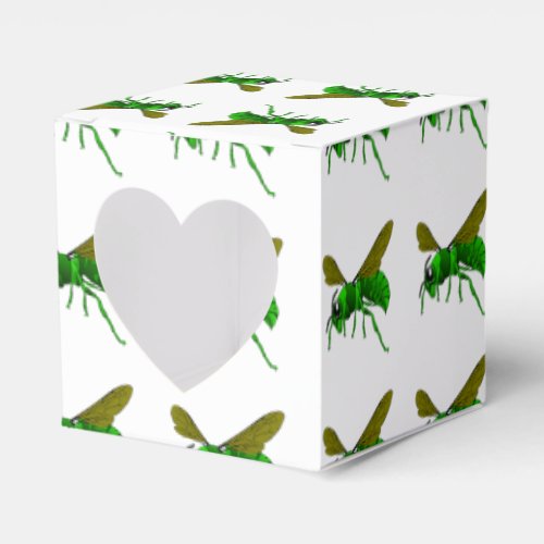 Cartoon green and lime hornet wasp bee favor boxes