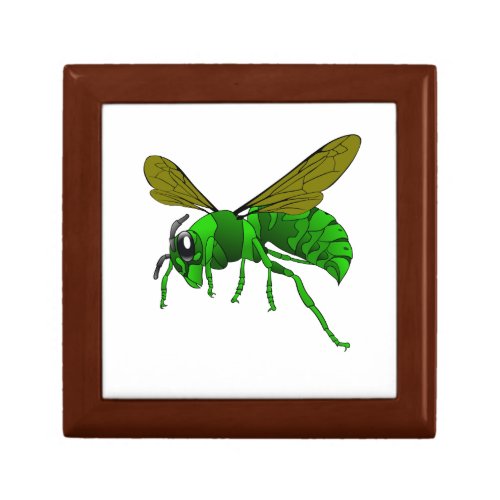 Cartoon green and lime hornet wasp bee gift box