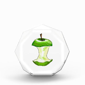 Cartoon Green Apple (Granny Smith) Apple Core Acrylic Award