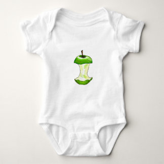 Cartoon Green Apple (Granny Smith) Apple Core Baby Bodysuit