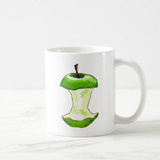 Cartoon Green Apple (Granny Smith) Apple Core Coffee Mug