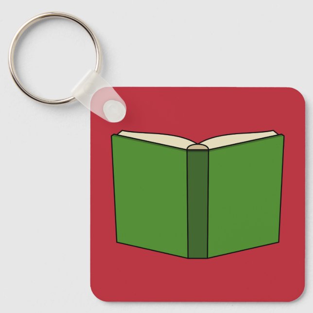 Cartoon Green Book Keychain (Front)
