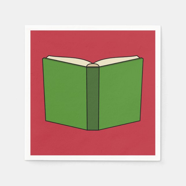 Cartoon Green Book Napkins (Front)