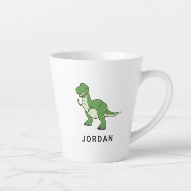 Cartoon Green Dinosaur Rex Disney Latte Mug (Right)