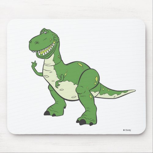 Cartoon Green Dinosaur Rex Disney Mouse Pad