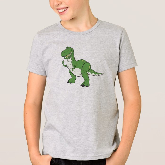 Cartoon Green Dinosaur Rex Disney T-Shirt | Zazzle