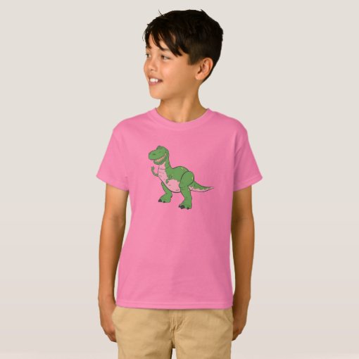 Cartoon Green Dinosaur Rex Disney T-Shirt | Zazzle