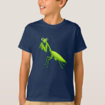 Cartoon Green Praying Mantis Unisex Teen Apparel T-shirt at Zazzle