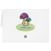 cartoon green speckled frog card template (Back Horizontal)