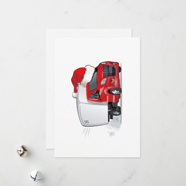 Cartoon greeting Christmas card (Front/Back In Situ)