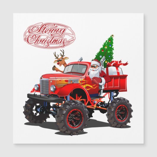 Cartoon greeting Christmas card (Front)