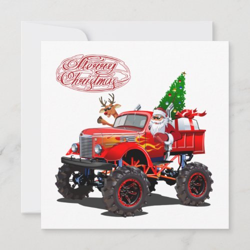 Cartoon greeting Christmas card