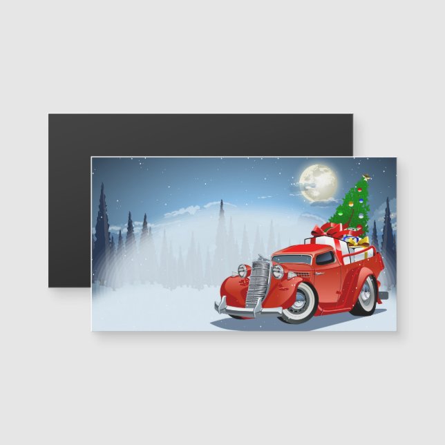Cartoon greeting Christmas card (Front/Back)