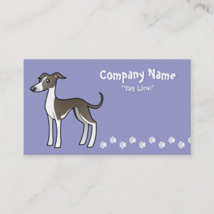 Cartoon Greyhound / Whippet / Italian Greyhound Business Card