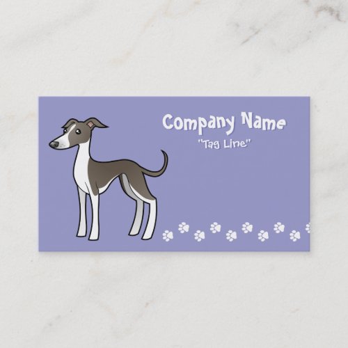 Cartoon Greyhound  Whippet  Italian Greyhound Business Card
