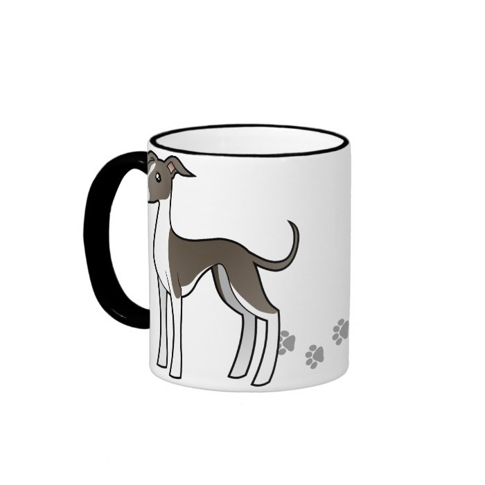 Cartoon Greyhound / Whippet / Italian Greyhound Coffee Mug