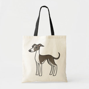 Cartoon Greyhound / Whippet / Italian Greyhound Tote Bag