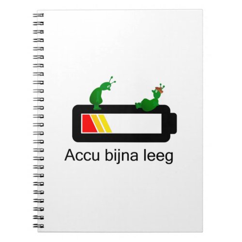 Cartoon _ Grntjers Accu bijna leeg  Twee Grntje Notebook
