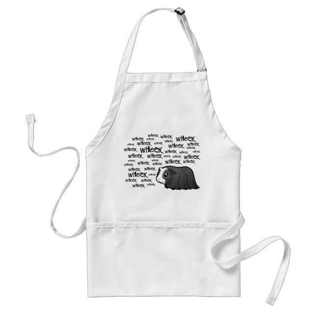 Cartoon Guinea Pig (long hair) Adult Apron (Front)