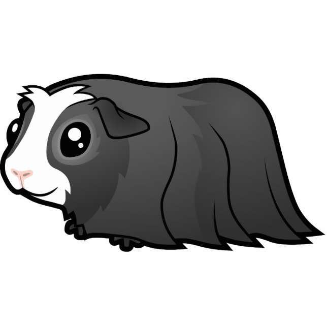 Cartoon Guinea Pig (long hair) Statuette (Front)