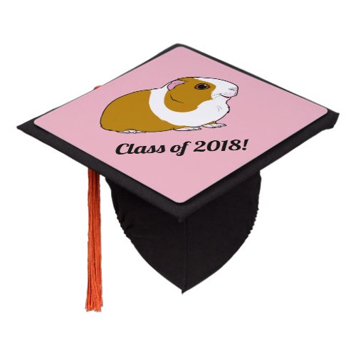 Cartoon Guinea Pig Name Customizable Graduation Cap Topper