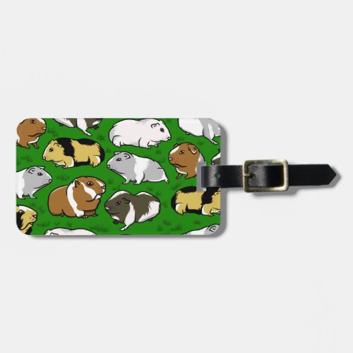 Cartoon guinea pig pattern luggage tag