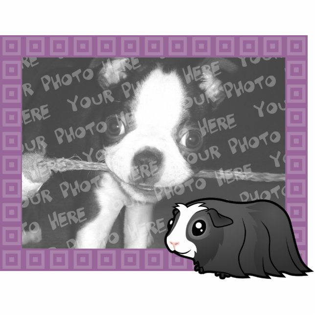 Cartoon Guinea Pig Photo Frame (long hair) Cutout (Front)