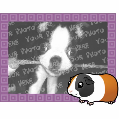 Cartoon Guinea Pig Photo Frame smooth hair Statuette