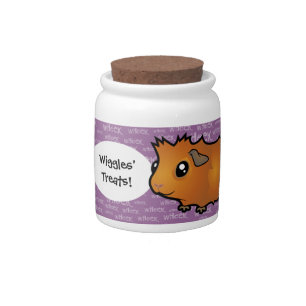 Cartoon Guinea Pig (scruffy) Candy Jar