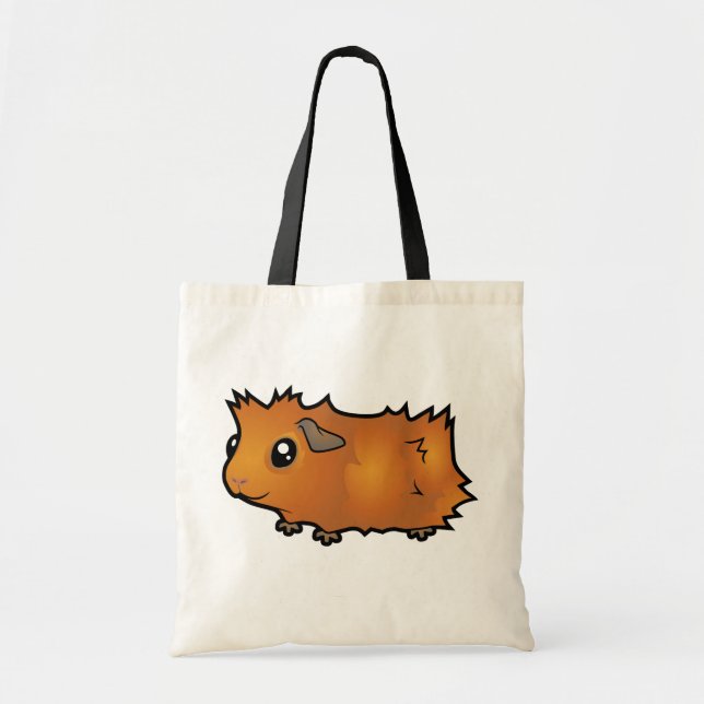 Cartoon Guinea Pig (scruffy) Tote Bag (Front)
