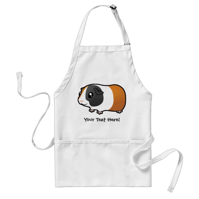 Cartoon Guinea Pig (smooth hair) Adult Apron (Front)