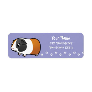 Cartoon Guinea Pig (smooth hair) Label