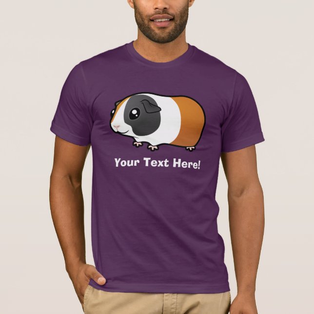Cartoon Guinea Pig (smooth hair) T-Shirt (Front)