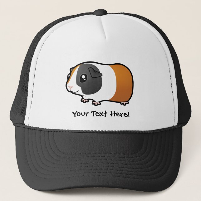 Cartoon Guinea Pig (smooth hair) Trucker Hat (Front)