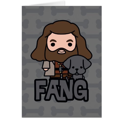 Cartoon Hagrid and Fang Character Art