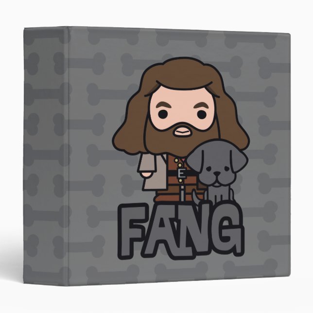 Cartoon Hagrid and Fang Character Art Binder (Front/Spine)