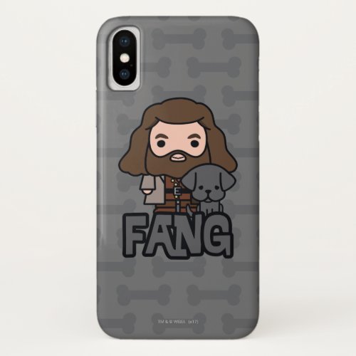 Cartoon Hagrid and Fang Character Art iPhone X Case