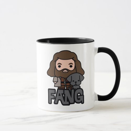 Cartoon Hagrid and Fang Character Art Mug