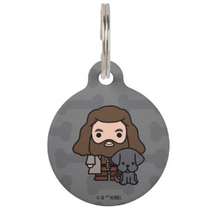 Cartoon Hagrid and Fang Character Art Pet ID Tag