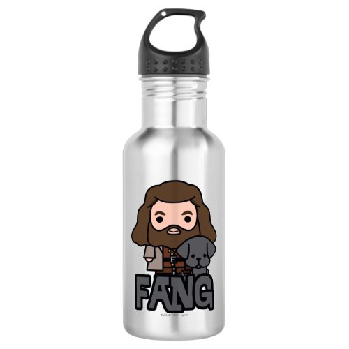 Cartoon Hagrid and Fang Character Art Stainless Steel Water Bottle