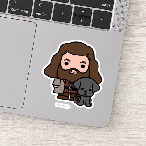 Cartoon Hagrid and Fang Character Art Sticker