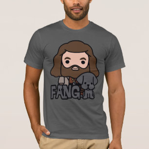 Cartoon Hagrid and Fang Character Art T-Shirt
