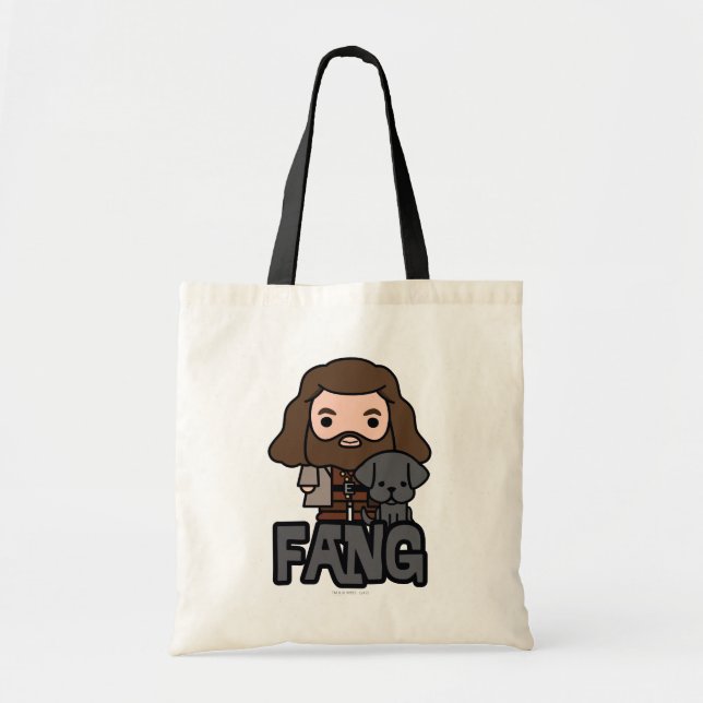 Cartoon Hagrid and Fang Character Art Tote Bag (Front)
