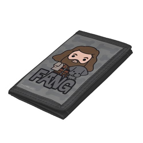 Cartoon Hagrid and Fang Character Art Trifold Wallet
