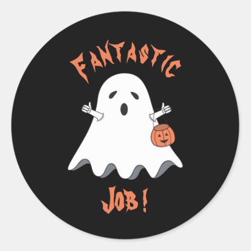 Cartoon Halloween Ghost Reward Stickers