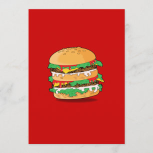 Cartoon Hamburger Invitation