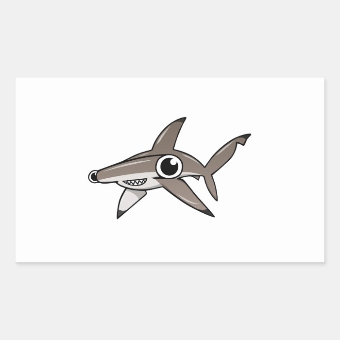 Cartoon Hammerhead Rectangular Sticker