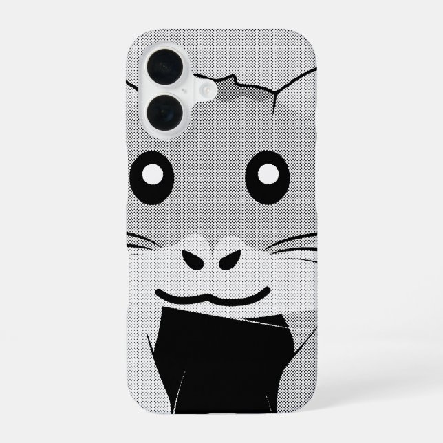 Cartoon Hamster Scarfed Joy iPhone Case (Back)