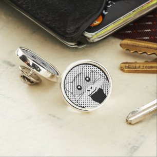 Cartoon Hamster Scarfed Joy Lapel Pin